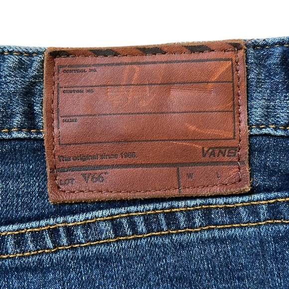 Vans Custom Made For You Straight Leg Jeans Medium Blue 99% Cotton Skater 36x34 - Picture 14 of 16